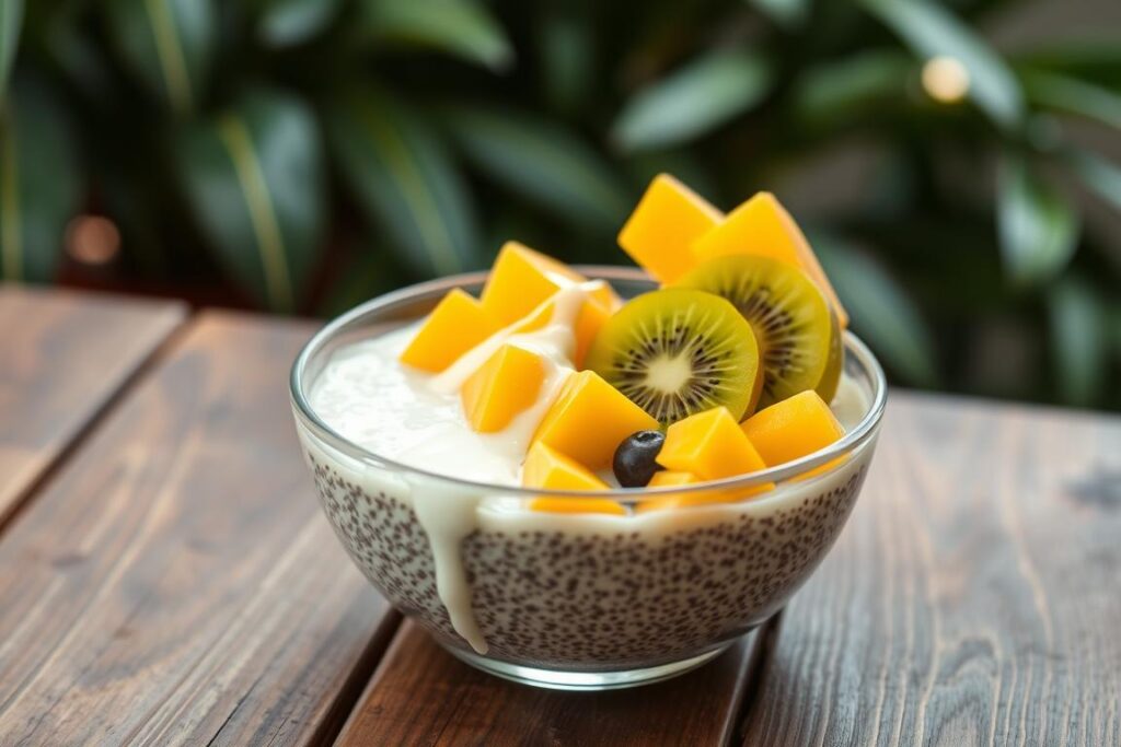 Chia seed pudding with coconut milk