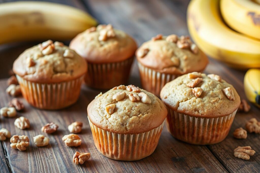 Gluten free banana nut bread muffins