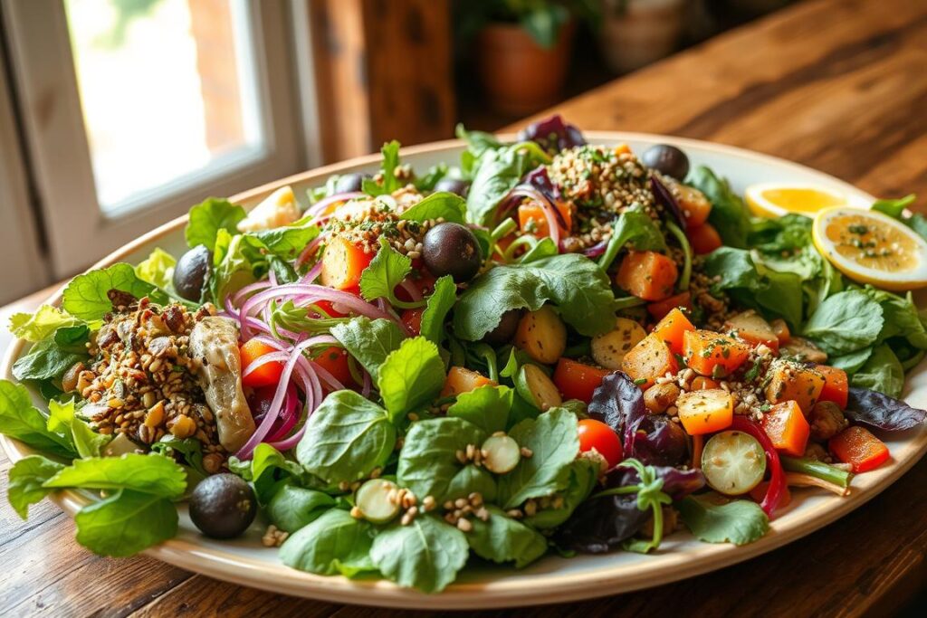 Raw vegan salads