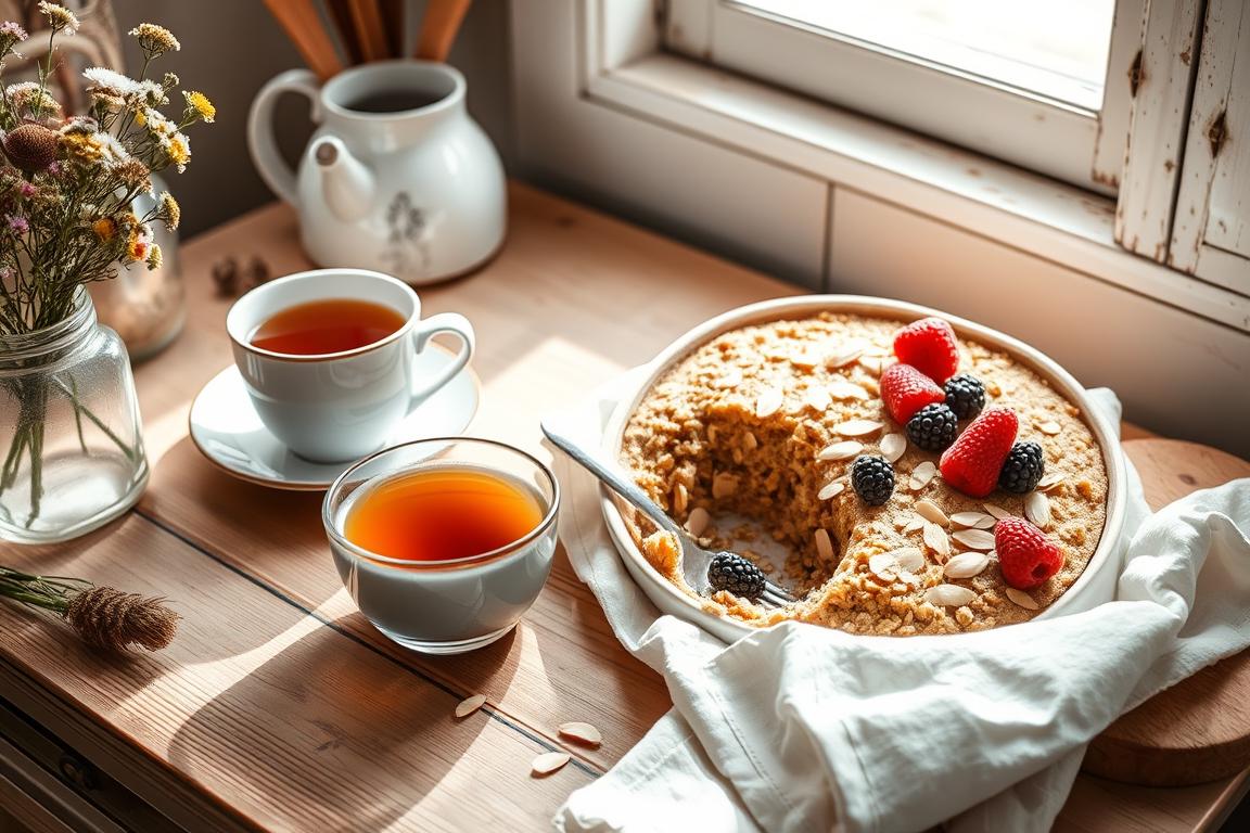 almond flower baked oats