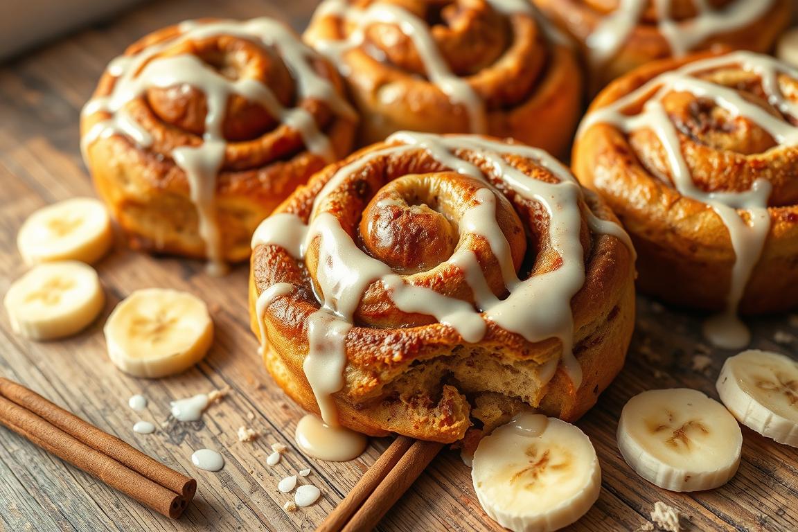 banana bread cinnamon rolls