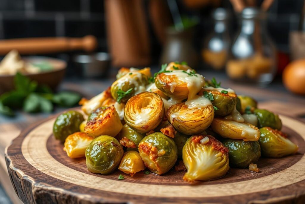 cheesy brussels sprouts