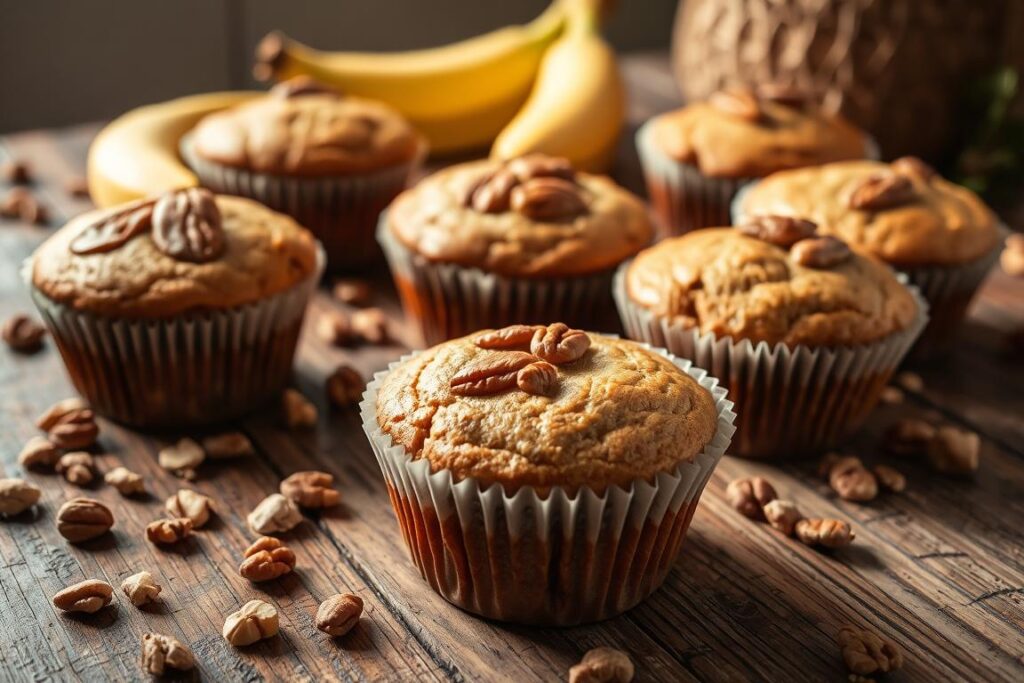 gluten free banana nut bread muffins