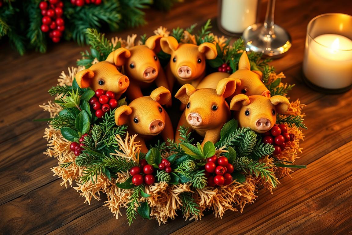 pigs in a blanket wreath